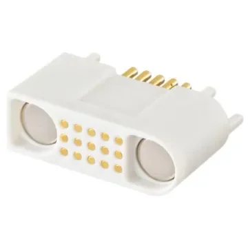 Rosenberger, MultiMag 15, Straight Panel Mount15 way Magnetic Connector, Brass Contact Female, Solder Termination - M9K102-199L product image