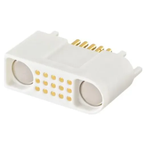 Rosenberger, MultiMag 15, Straight Panel Mount15 way Magnetic Connector, Brass Contact Female, Solder Termination - M9K102-199L product image