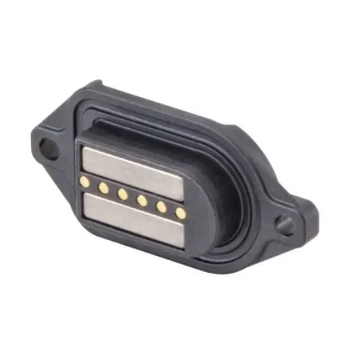 Rosenberger, MultiMag 6, Straight Panel Mount6 way Magnetic Connector, Brass Contact Female, Solder Termination - M9K703-299L product image