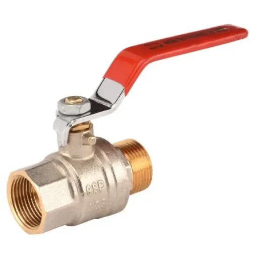 Sferaco Brass Full Bore, 2 Way, Ball Valve, Threaded, BSPP 1in, 40bar Operating Pressure - 571006 product image