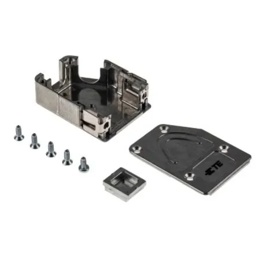 TE Connectivity Zinc Angled D Sub Backshell, 9, 15 Way - 1-2308319-1 product image