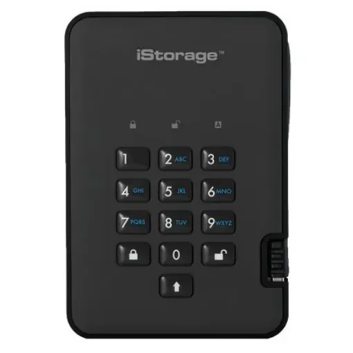 iStorage diskAshur2 1 TB External Hard Drive - IS-DA2-256-1000-B product image