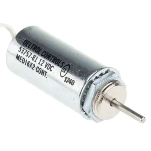 Deltrol Linear Solenoid, 12 V dc, 35.9N, 1.4 (Stroke N @ 0.75 in), 25.4 (Dia.) x 60.33 mm - 53757-81 product image