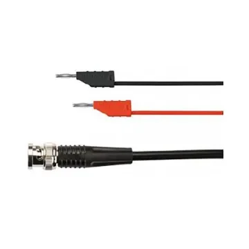 Schutzinger BNC Test Lead, Black, Red, 500mm Lead Length - KO 8162 / RG 58 / 0.5 / 50 / SW product image