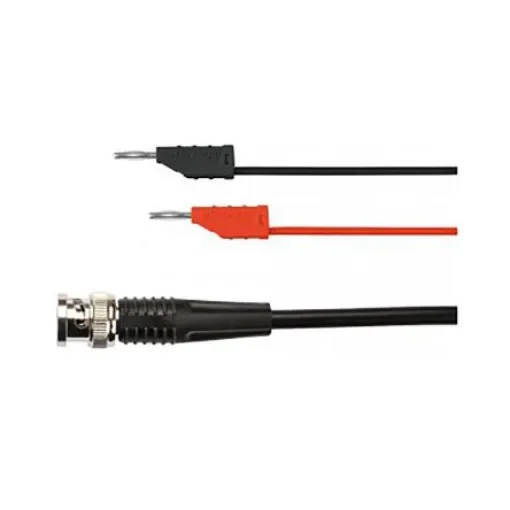 Schutzinger BNC Test Lead, Black, Red, 500mm Lead Length - KO 8162 / RG 58 / 0.5 / 50 / SW product image