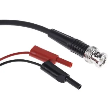 Schutzinger BNC Test Lead, Black, Red, 500mm Lead Length - KO 8358 / RG58 / 0.5 / 50 / SW product image