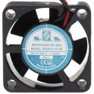 RS PRO Axial Fan, 12 V dc, DC Operation, 2.5m³/h, 840mW, 70mA Max, 25 x 25 x 10mm - 1442030 product image