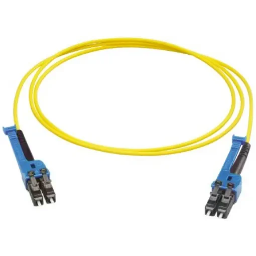 Huber+Suhner LC to LC Duplex Single Mode G657A2 Fibre Optic Cable, 2.1mm, Yellow, 10m - PCRS_LCUX_LCUX_A221T_10.0_SS product image