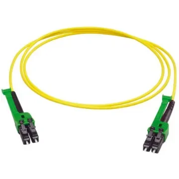 Huber+Suhner LC to LC Duplex Single Mode G657A2 Fibre Optic Cable, 2.1mm, Yellow, 1m - PCRS_LCAX_LCAX_A221T_01.0_S product image
