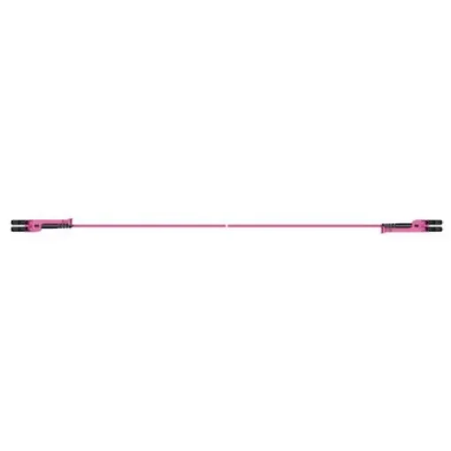Huber+Suhner LC to LC Duplex Multi Mode OM4 Fibre Optic Cable, 2.1mm, Violet, 7m - PCRS_LCMX_LCMX_O421T_07.0_LL product image