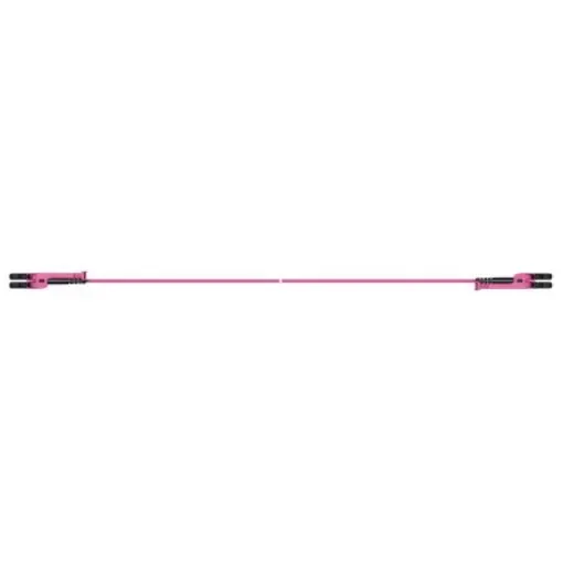 Huber+Suhner LC to LC Duplex Multi Mode OM4 Fibre Optic Cable, 2.1mm, Violet, 15m - PCRS_LCMX_LCMX_O421T_15.0_LL product image