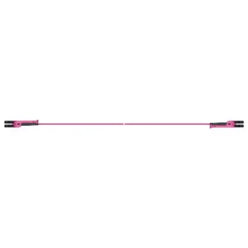 Huber+Suhner LC to LC Duplex Multi Mode OM4 Fibre Optic Cable, 2.1mm, Violet, 20m - PCRS_LCMX_LCMX_O421T_20.0_LL product image