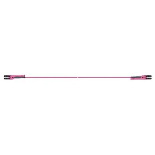 Huber+Suhner LC to LC Duplex Multi Mode OM4 Fibre Optic Cable, 2.1mm, Violet, 30m - PCRS_LCMX_LCMX_O421T_30.0_LL product image