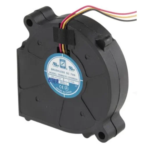 RS PRO Centrifugal Fan, 12 V dc, 7.45cfm, DC Operation, 60mm - 1444137 product image