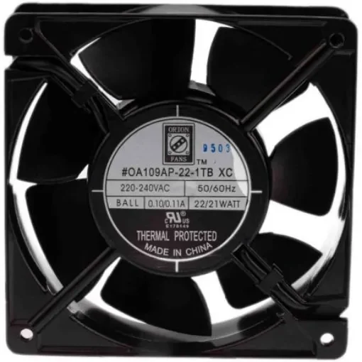RS PRO Axial Fan, 230 V ac, AC Operation, 222.6m³/h, 22W, 100mA Max, 120 x 120 x 38mm - 1444138 product image