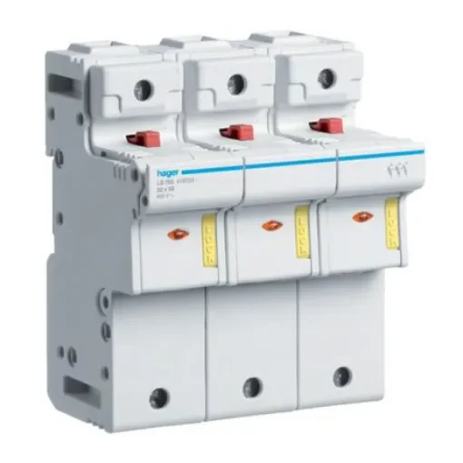 Hager 50A Rail Mount Fuse Holder for 14 x 51mm Fuse, 2P, 690V ac - LS602 product image
