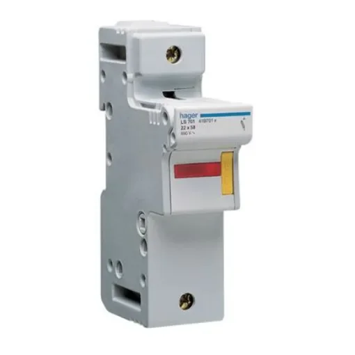 Hager 125A Rail Mount Fuse Holder for 22 x 58mm Fuse, 1P, 690V ac - LS701 product image