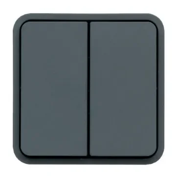 Hager Grey Rocker Light Switch, 1 Gang, WNA - WNA041 product image