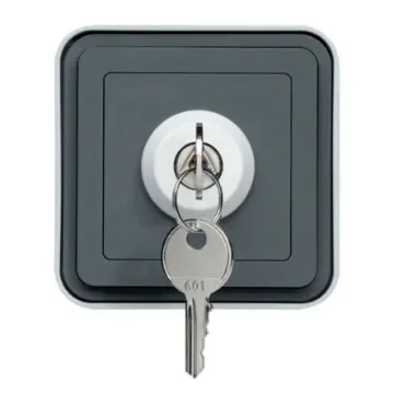 Hager Grey Push Button Light Switch, 1 Gang, WNC - WNC032 product image
