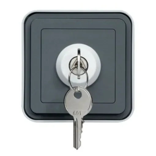 Hager Grey Push Button Light Switch, 1 Gang, WNC - WNC032 product image