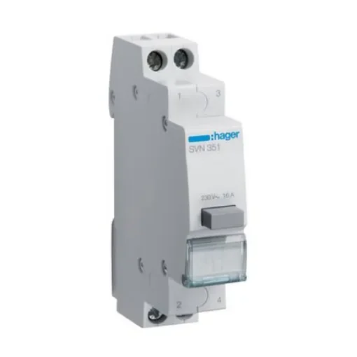 Hager Push Button Circuit Trip for use with Modular Devices - SVN351 product image