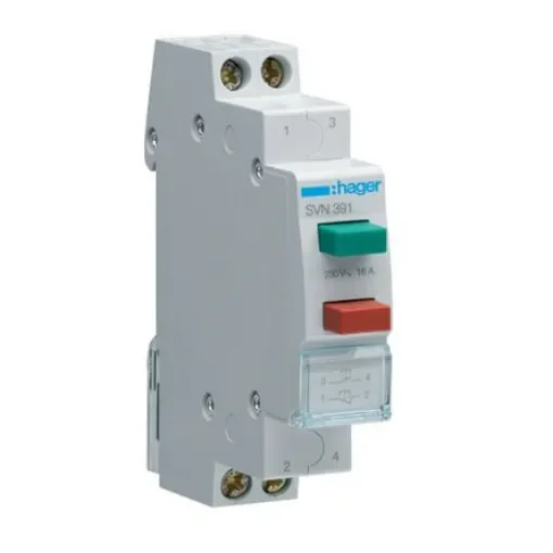 Hager Push Button Circuit Trip for use with Modular Devices - SVN391 product image
