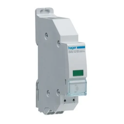 Hager Green LED Indicator, IP20, Rectangular, 230V - SVS121B product image