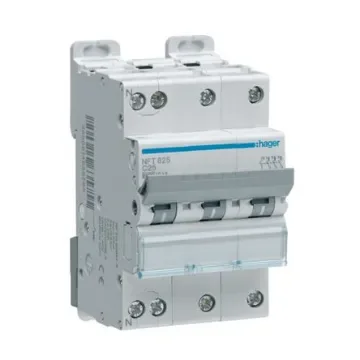 Hager NFT MCB, 3+N, 40A, 415V AC, 10 kA Breaking Capacity - NFT840 product image