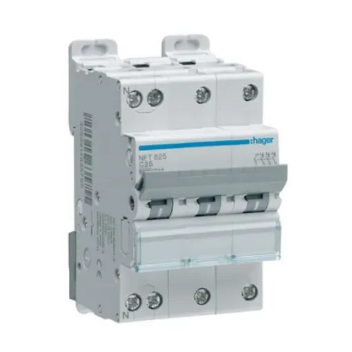 Hager NGT MCB, 3+N, 10A, 415V AC, 10 kA Breaking Capacity - NGT810 product image