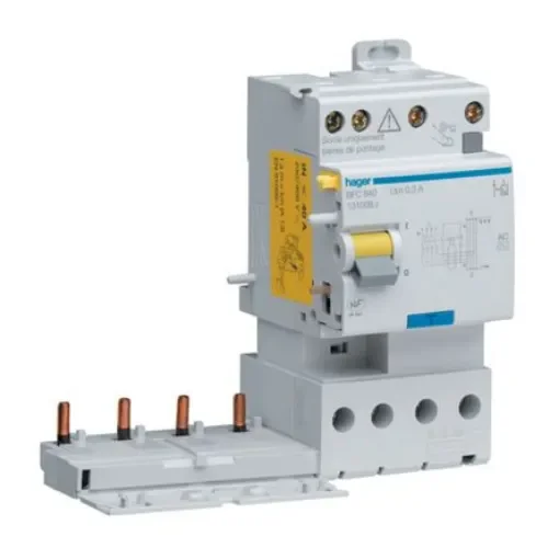 Hager BPC RCD, 63A, 4 Pole, 300mA, Type AC - BPC863 product image