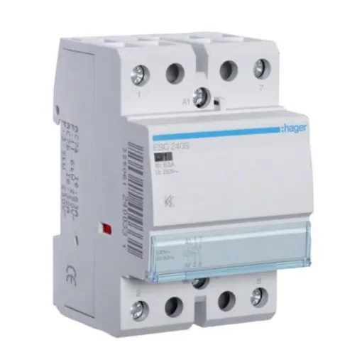 Hager System M Pro ESC Contactor, 230 V ac Coil, 2-Pole, 40 A, 6.5 kW, 2NO, 400 V ac - ESC240S product image