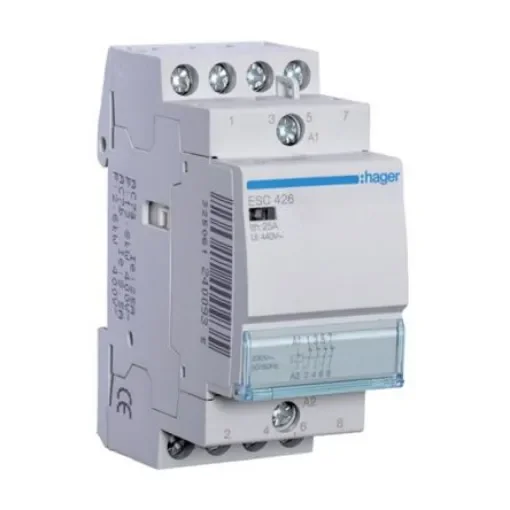 Hager System M Pro ESC Contactor, 230 V ac Coil, 4-Pole, 25 A, 3.4 VA, 4NC, 400 V ac - ESC426 product image