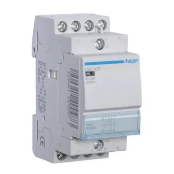 Hager System M Pro ESC Contactor, 230 V ac Coil, 4-Pole, 25 A, 3.4 VA, 2NO + 2NC, 230 V ac - ESC427 product image