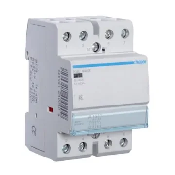 Hager System M Pro ESC Contactor, 230 V ac Coil, 4-Pole, 40 A, 6.5 kW, 4NO, 400 V ac - ESC440S product image