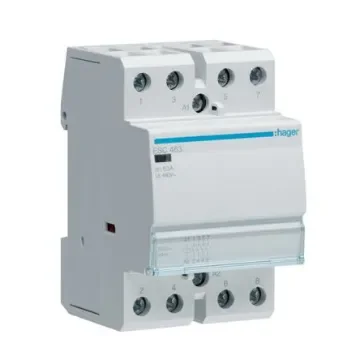 Hager System M Pro ESC Contactor, 230 V ac Coil, 4-Pole, 63 A, 6.5 kW, 4NO, 400 V ac - ESC463 product image
