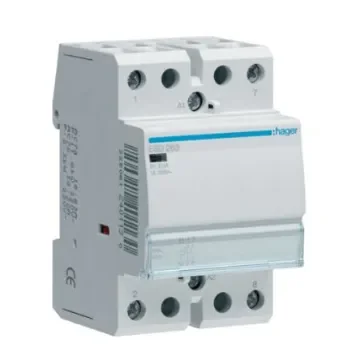 Hager System M Pro ESC Contactor, 24 V ac Coil, 2-Pole, 63 A, 6.5 kW, 2NO, 400 V ac - ESD263 product image