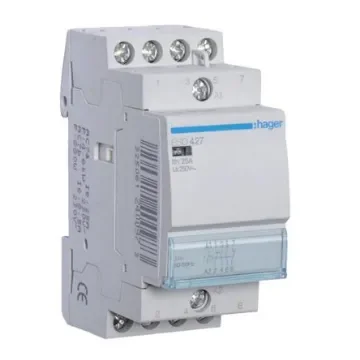 Hager System M Pro ESC Contactor, 24 V ac Coil, 4-Pole, 25 A, 1.9 kW, 2NO + 2NC, 400 V ac - ESD427 product image