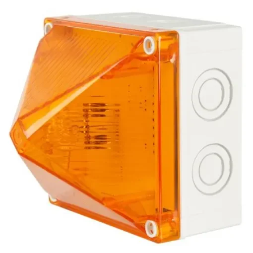 Moflash X700 Synchronous Series Amber Flashing Beacon, 230 V ac, Surface Mount, Wall Mount, Xenon Bulb, IP66, IP67 - X700-22-01 product image