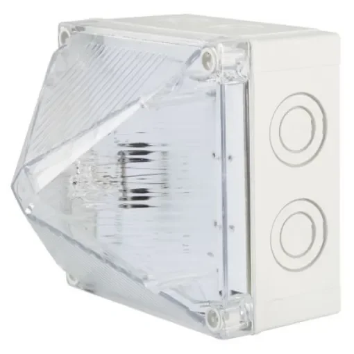 Moflash X700 Synchronous Series Clear Flashing Beacon, 230 V ac, Surface Mount, Wall Mount, Xenon Bulb, IP66, IP67 - X700-22-05 product image