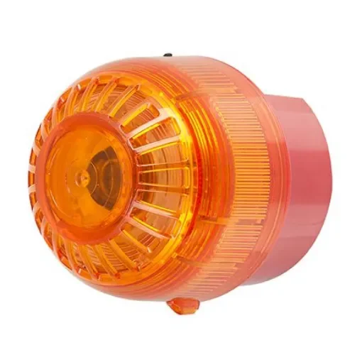 Moflash IS-B Series Amber Flashing Beacon, 24 V dc, Wall Mount, LED Bulb, IP66 - IS-B-02-01 product image
