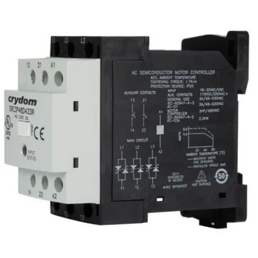 Sensata Crydom Crydom DRC Solid State Contactor, 3-Pole, 500 mA, 480 V ac - DRC3P48D433R product image