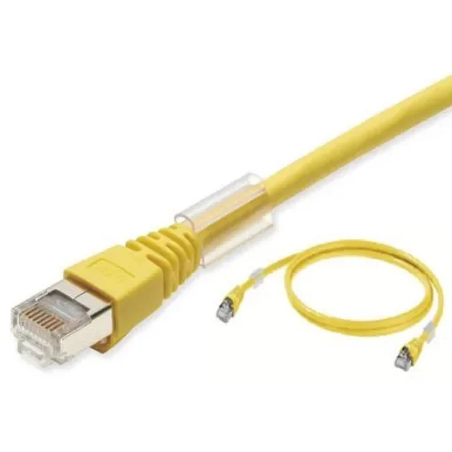 OmronXS6W, 15m Cat6a, Yellow RJ45 to Male RJ45 Male, S/FTP Shielded, Terminated LSZH Sheath - XS6W-6LSZH8SS1500CM-Y product image