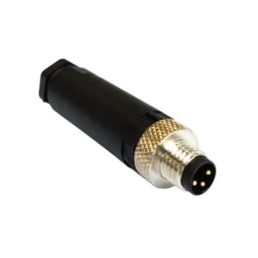 Bulgin Circular Connector, 3 Contacts, In-line, M8 Connector, Plug, Male, IP67, Buccaneer M8 Series - PXPPAM08FIM03AST product image