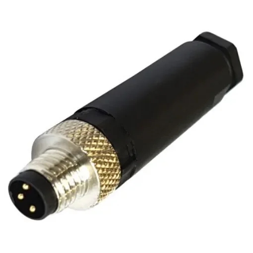 Bulgin Circular Connector, 4 Contacts, In-line, M8 Connector, Plug, Male, IP67, Buccaneer M8 Series - PXPPAM08FIM04AST product image