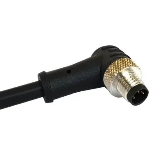 Bulgin Right Angle Male 5 way M8 to Unterminated Sensor Actuator Cable, 1m - PXPTPU08RAM05BCL010PUR product image