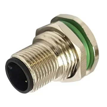 Bulgin Circular Connector, 12 Contacts, Rear Mount, M12 Connector, Socket, Male, IP67, Buccaneer M12 Series - PXMBNI12RPM12APCPG9 product image