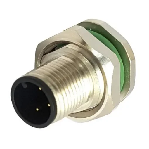 Bulgin Circular Connector, 12 Contacts, Rear Mount, M12 Connector, Socket, Male, IP67, Buccaneer M12 Series - PXMBNI12RPM12APCM16 product image