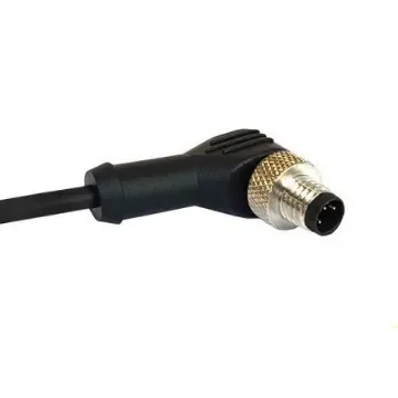 Bulgin Right Angle Male 4 way M12 to Unterminated Sensor Actuator Cable, 1m - PXPPVC12RAM04ACL010PVC product image