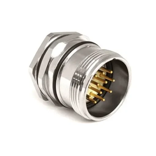 Bulgin Circular Connector, 12 Contacts, Front Mount, M23 Connector, Plug, Male, IP67, Buccaneer M23 Series - PXMBNI23FPM12ASC product image