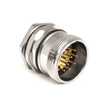 Bulgin Circular Connector, 19 Contacts, Front Mount, M23 Connector, Plug, Male, IP67, Buccaneer M23 Series - PXMBNI23FPM19ASC product image